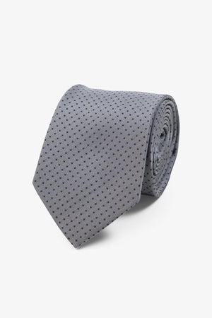 Tie - Grey/Black Dotted