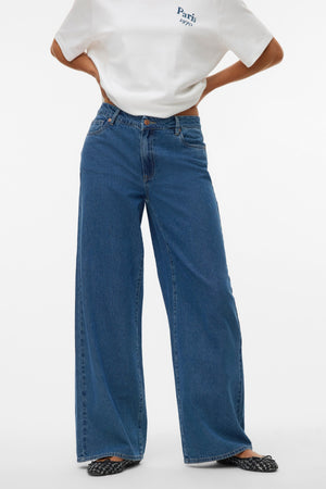 Jean large Remy - Denim bleu moyen