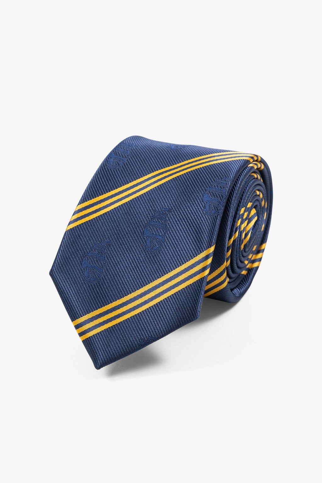 Tie - Navy/Yellow Striped