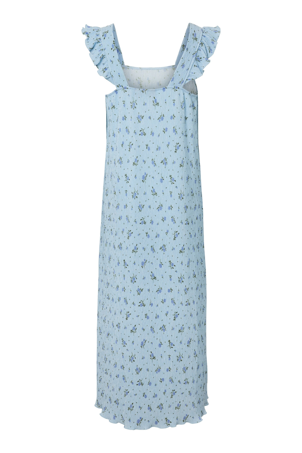 Flora Strap Flounce Dress - Cashmere Blue