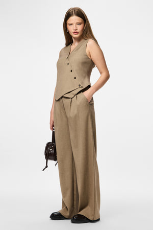 Gilet Asymétrique Bulles - Greige