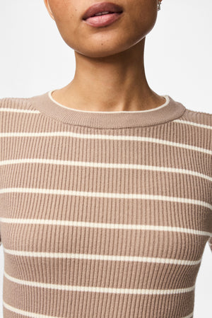 Mira New O-Neck Knit - Grège/Bouleau