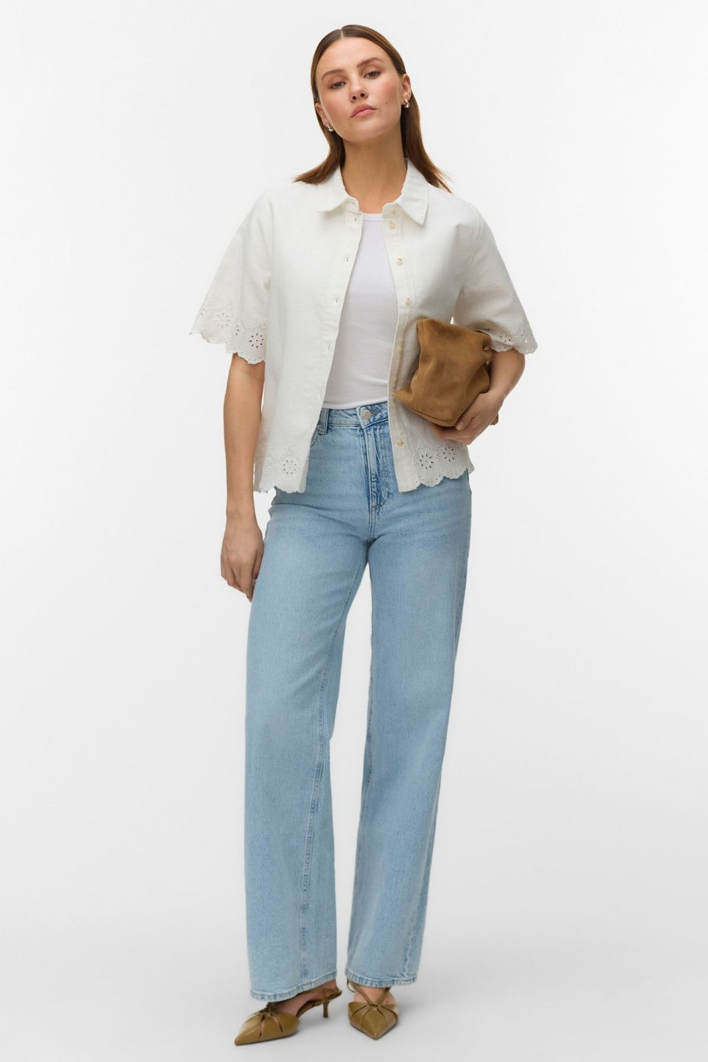 Chemise Lysa Color Brod - Blanc Vif