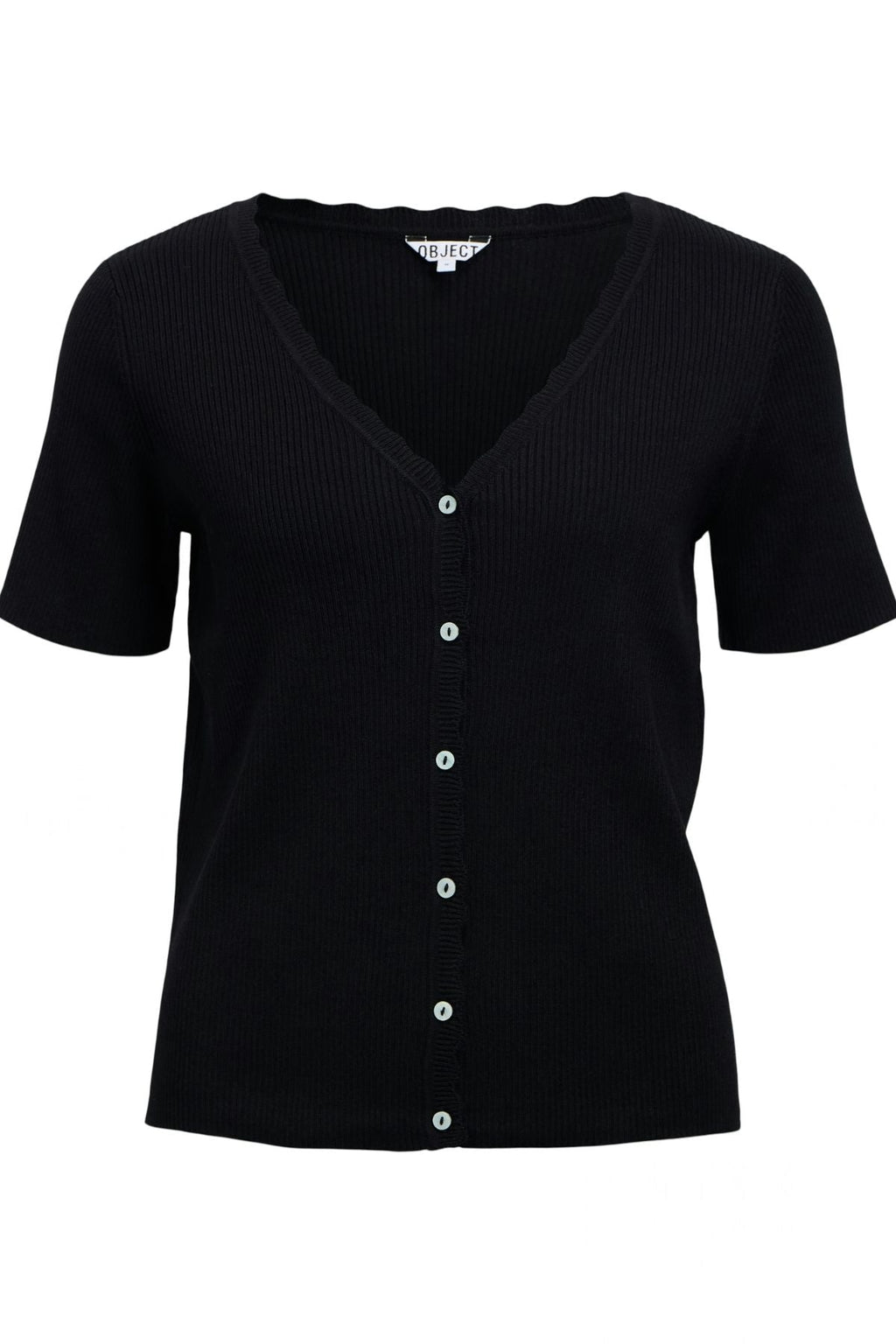 Cardigan Col V Kelly Re - Noir