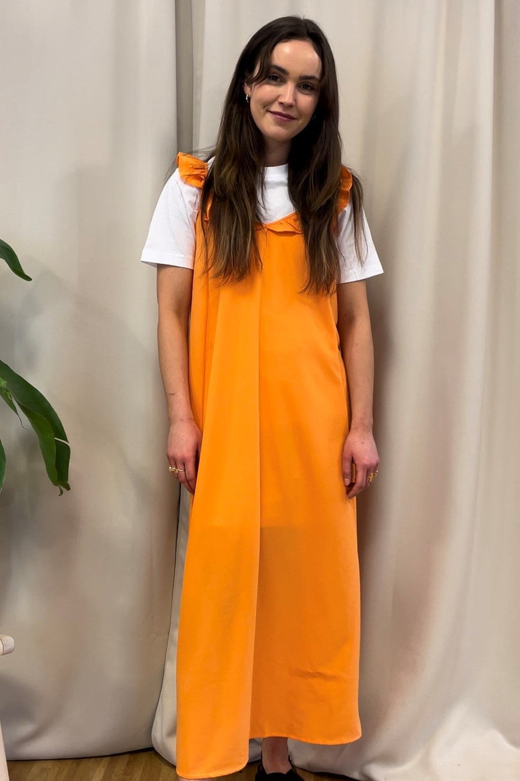 Robe Zora Midi - Sun Orange
