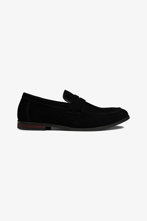 Loafers Suede - Black - TeeShoppen Group™