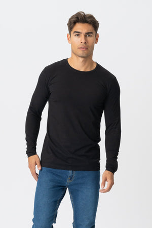 Long-sleeved Muscle T-shirt - Black