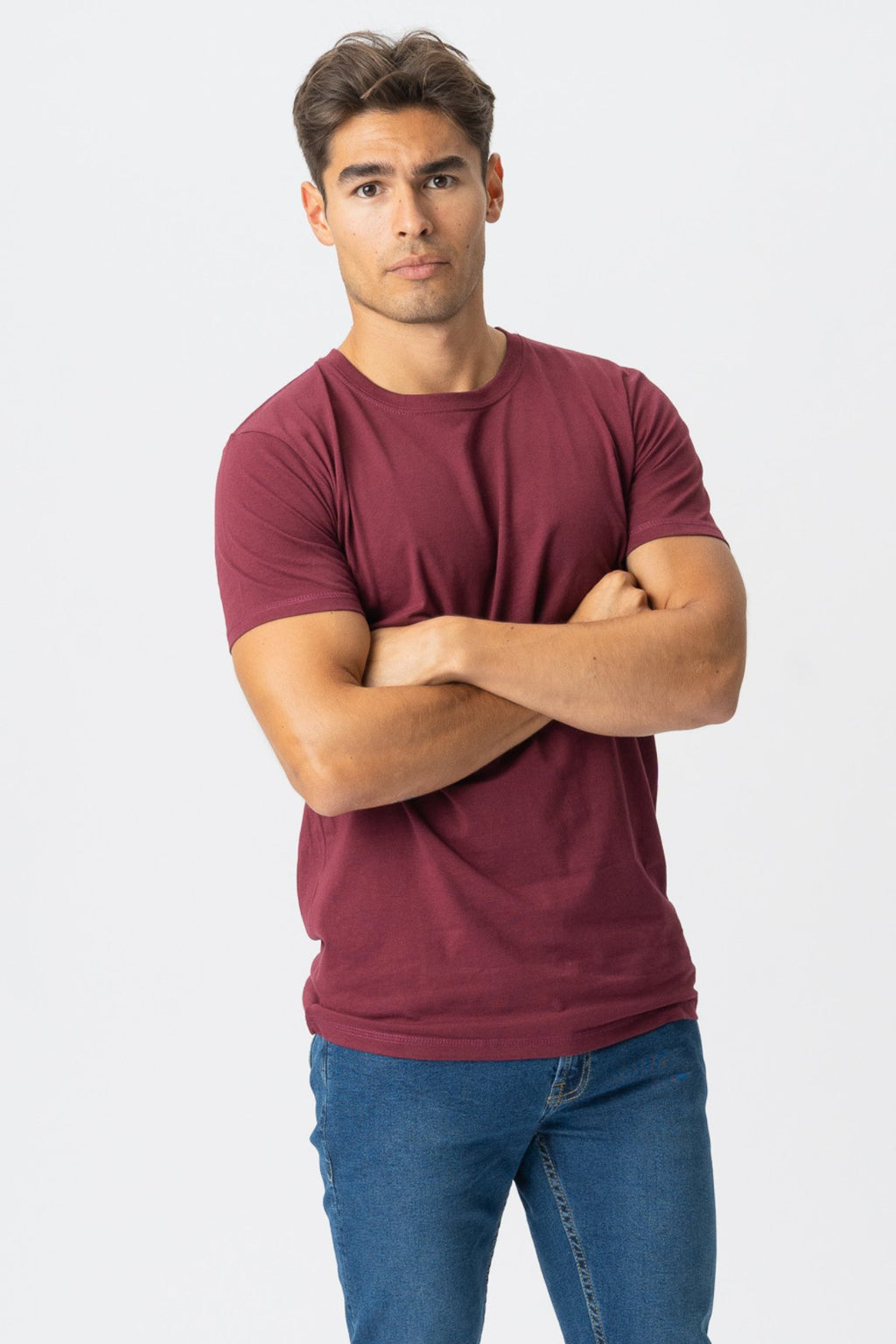 T-shirt musculaire - rouge bordeaux