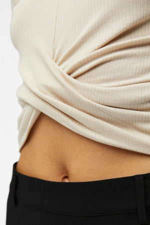 Jamie Cropped Top - Sandshell