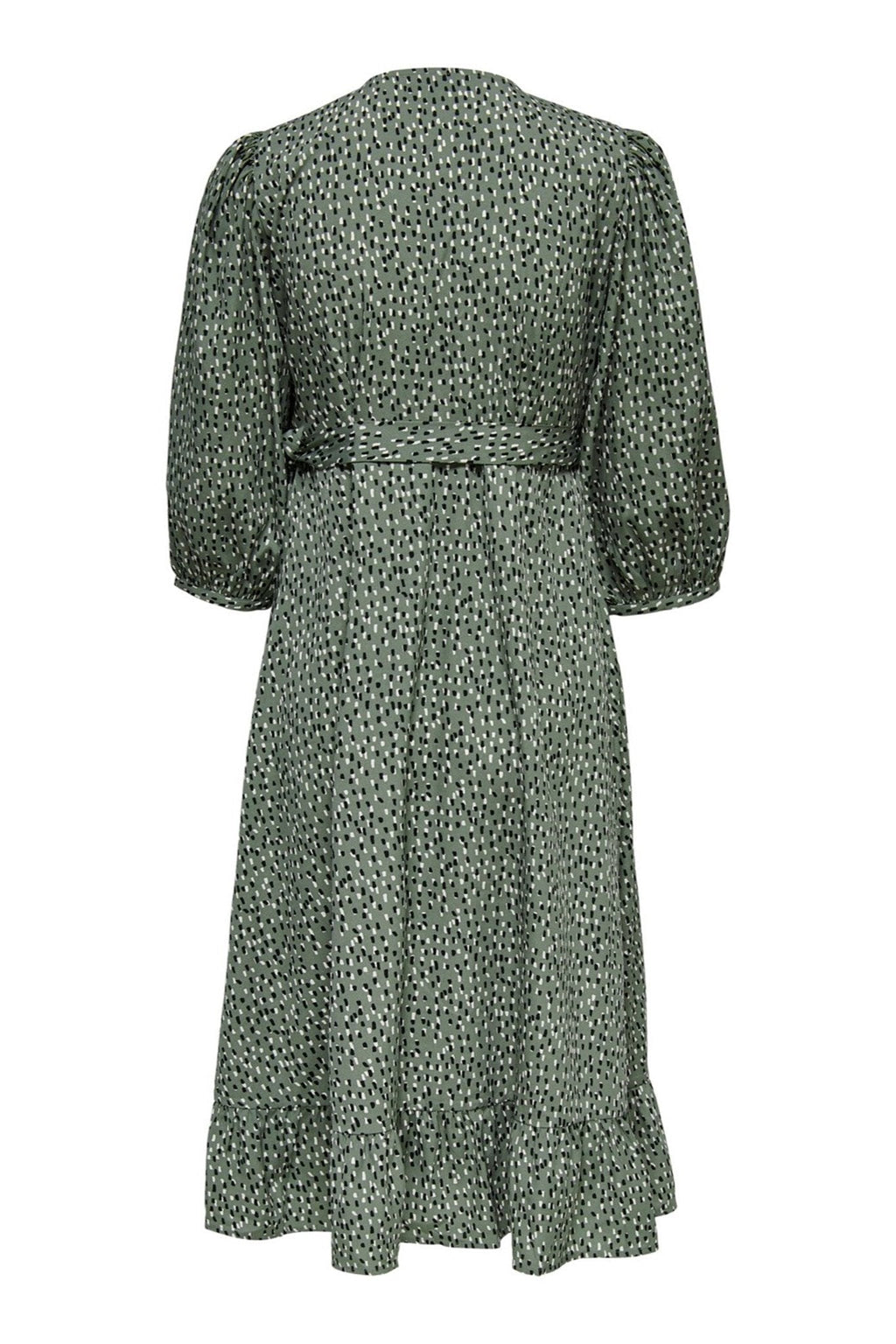Olivia 3/4 Wrap Midi Robe - Balsam Green
