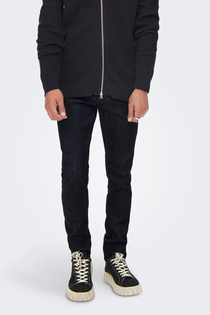 Jeans cru slim - denim bleu