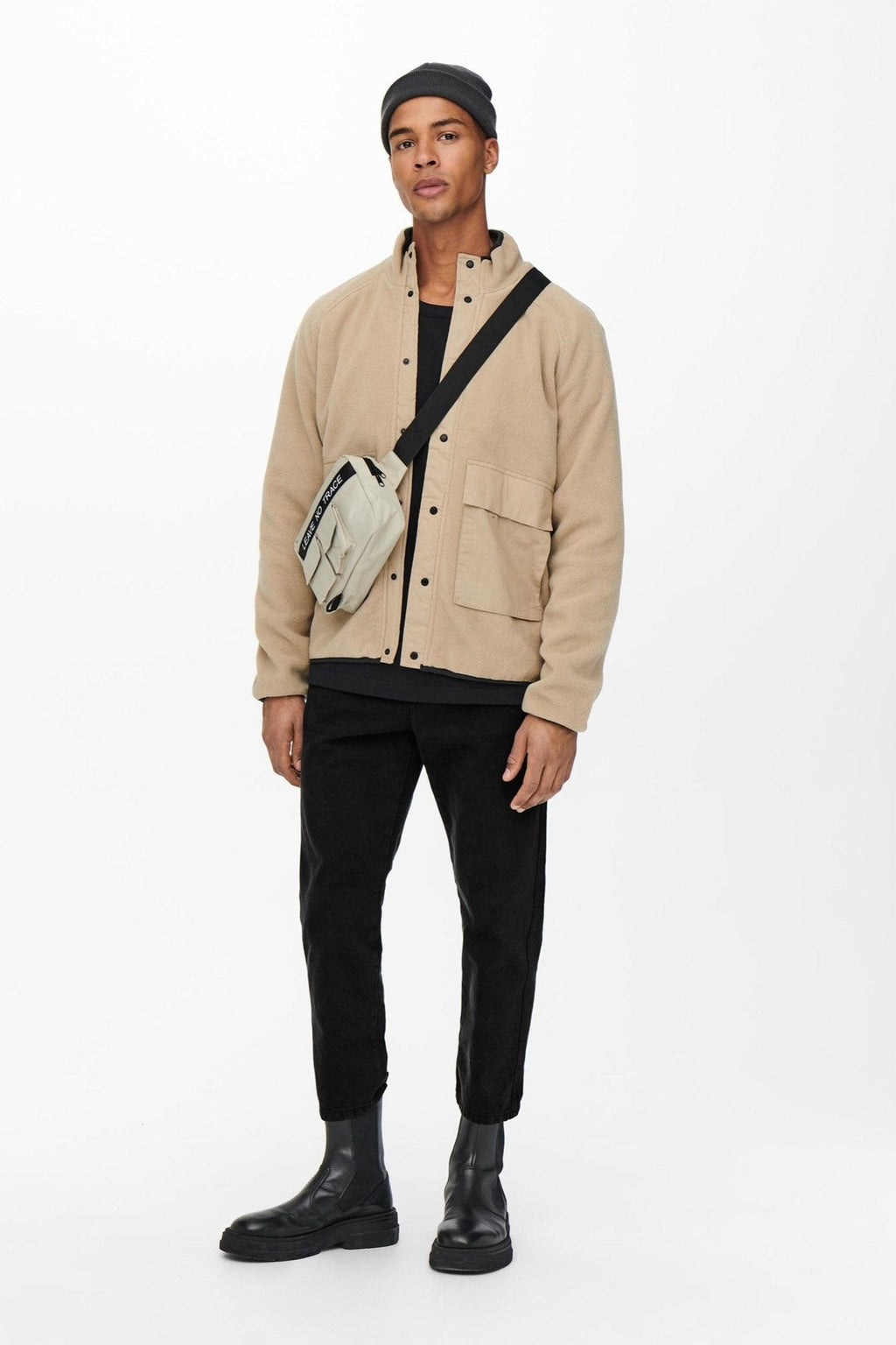 Avi Beam Chino Twill Pants - Black