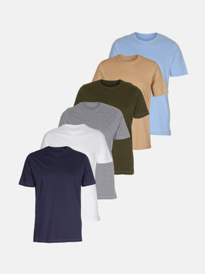 Organic Basic T-shirts – Package Deal 6 pcs. (email)