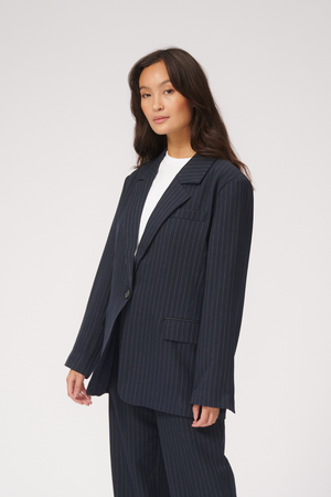 Blazer surdimensionné - Marine Pinstripe