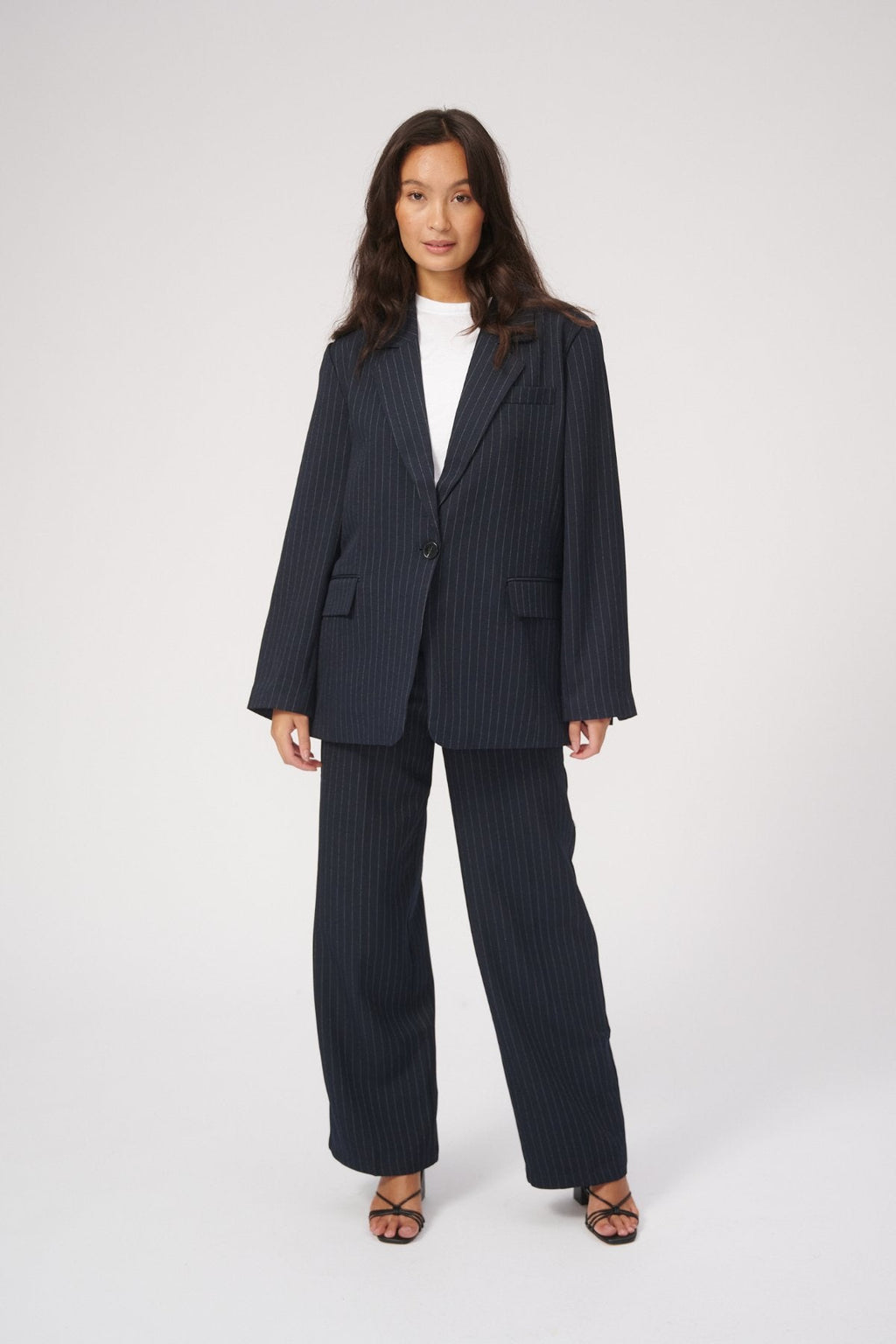 Oversized Suit (Navy Pinstripe) - Package Deal