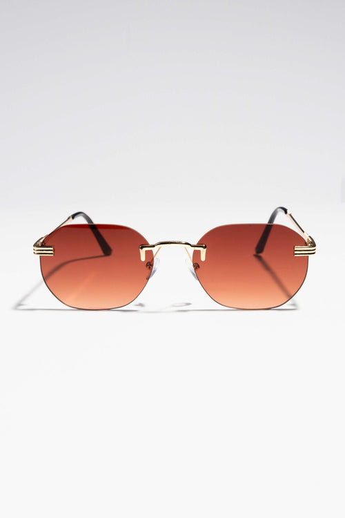 Rio Sunglasses - Gold/Brown - TeeShoppen Group™ - Accessories - TeeShoppen