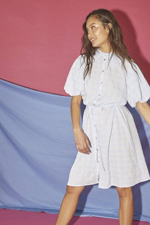 Robe méta - bleu clair