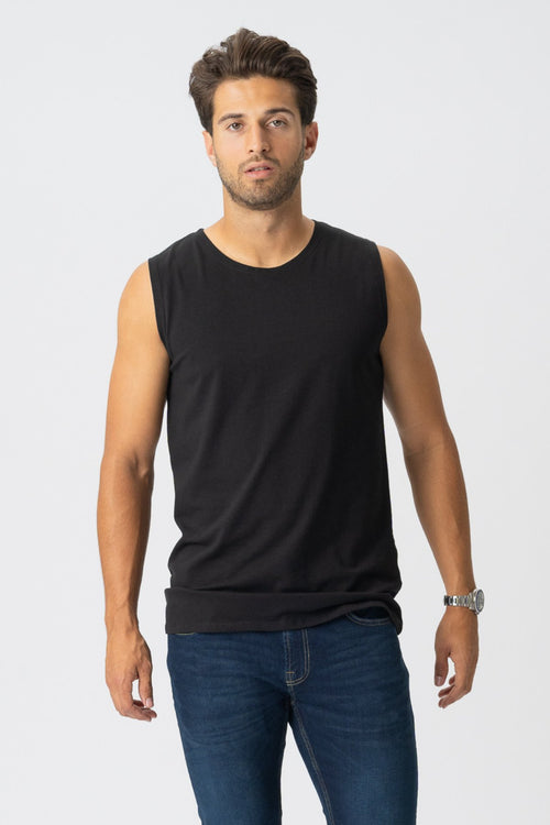 Sleeveless Tee - Black - TeeShoppen Group™