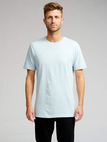 T-shirt de base organique - bleu clair