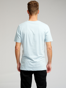 T-shirt de base organique - bleu clair