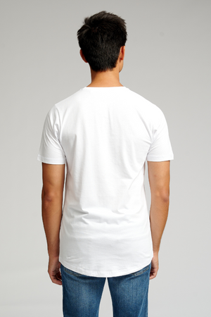 T-shirt long - blanc