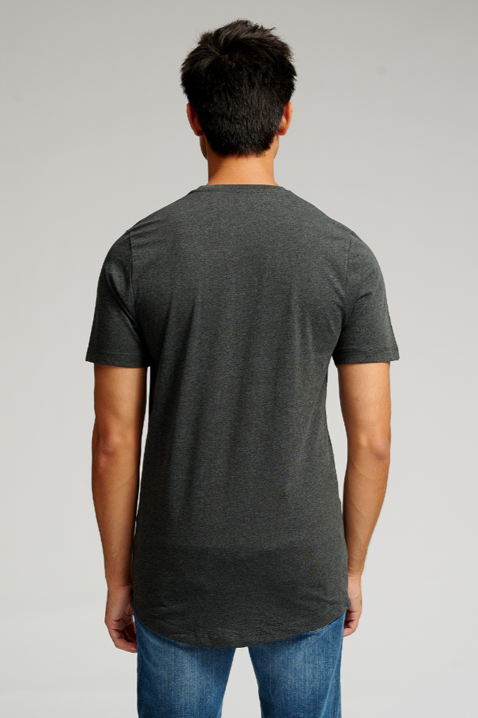 Long T-shirt - Dark Grey Melange