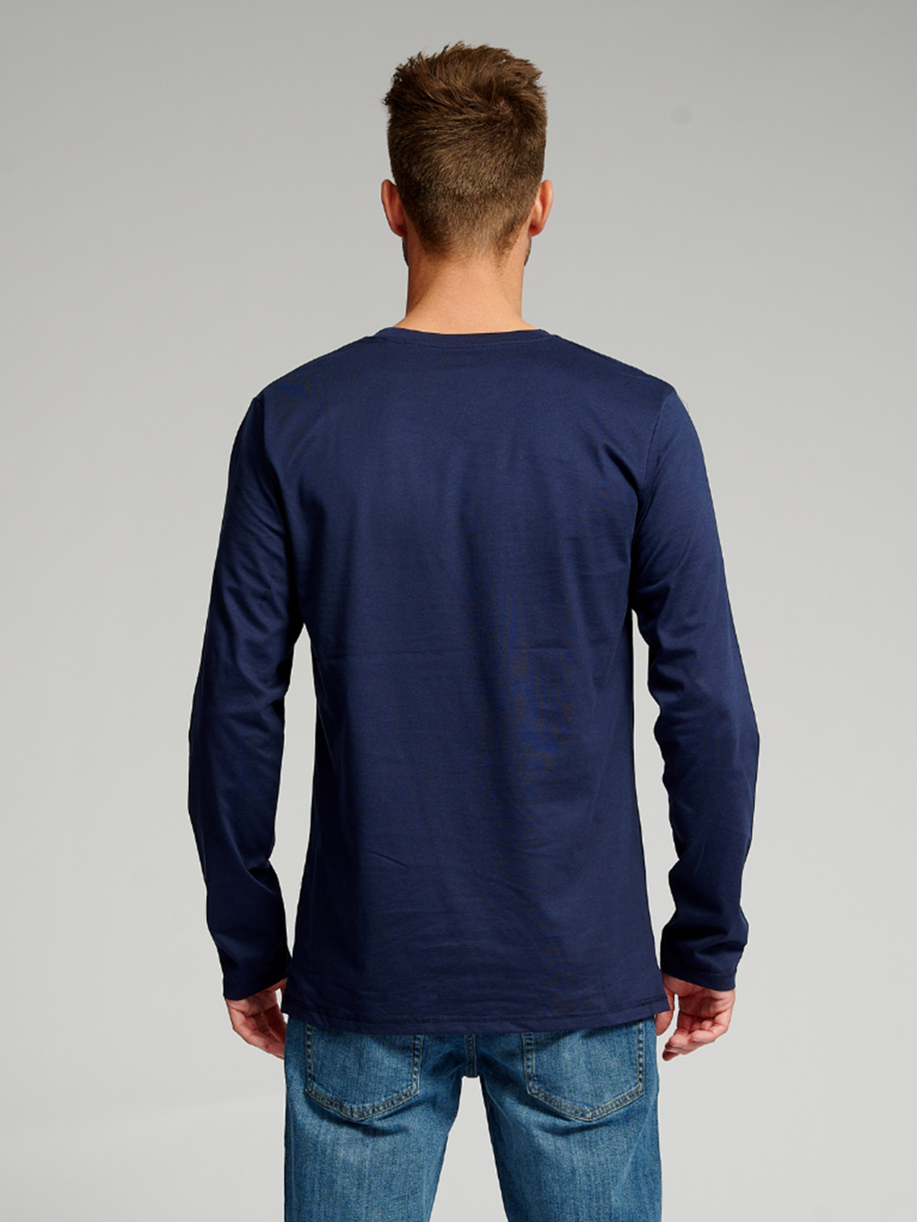 Basic Long-sleeved T-shirt - Navy