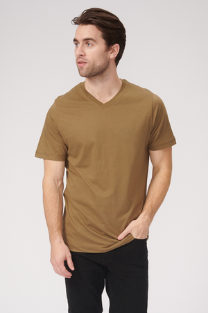 Basic V-neck t-shirt - Olive