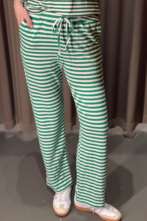 Stripped Pants - Green - TeeShoppen Group™