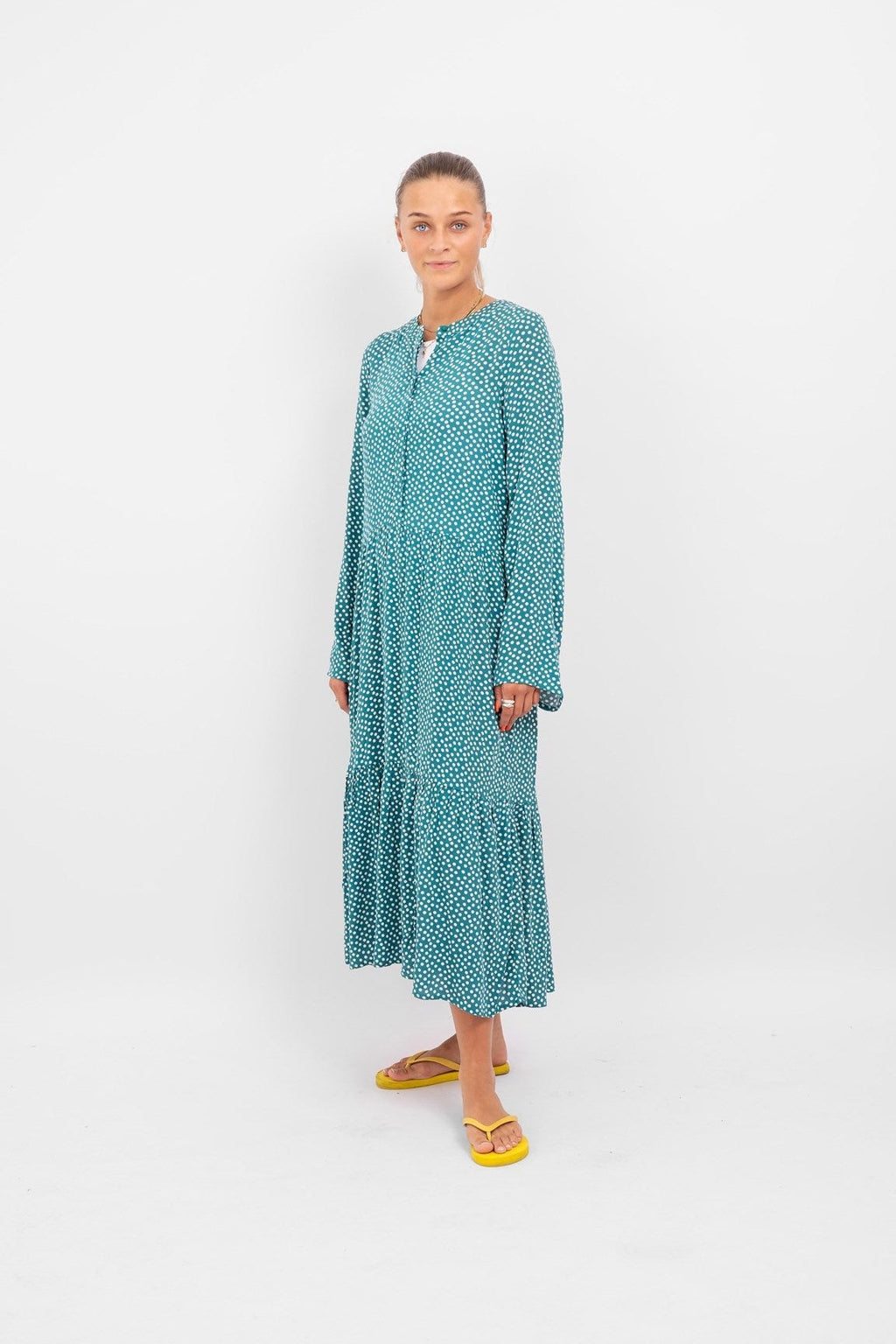 Robe Anna à manches longues - vert turreur