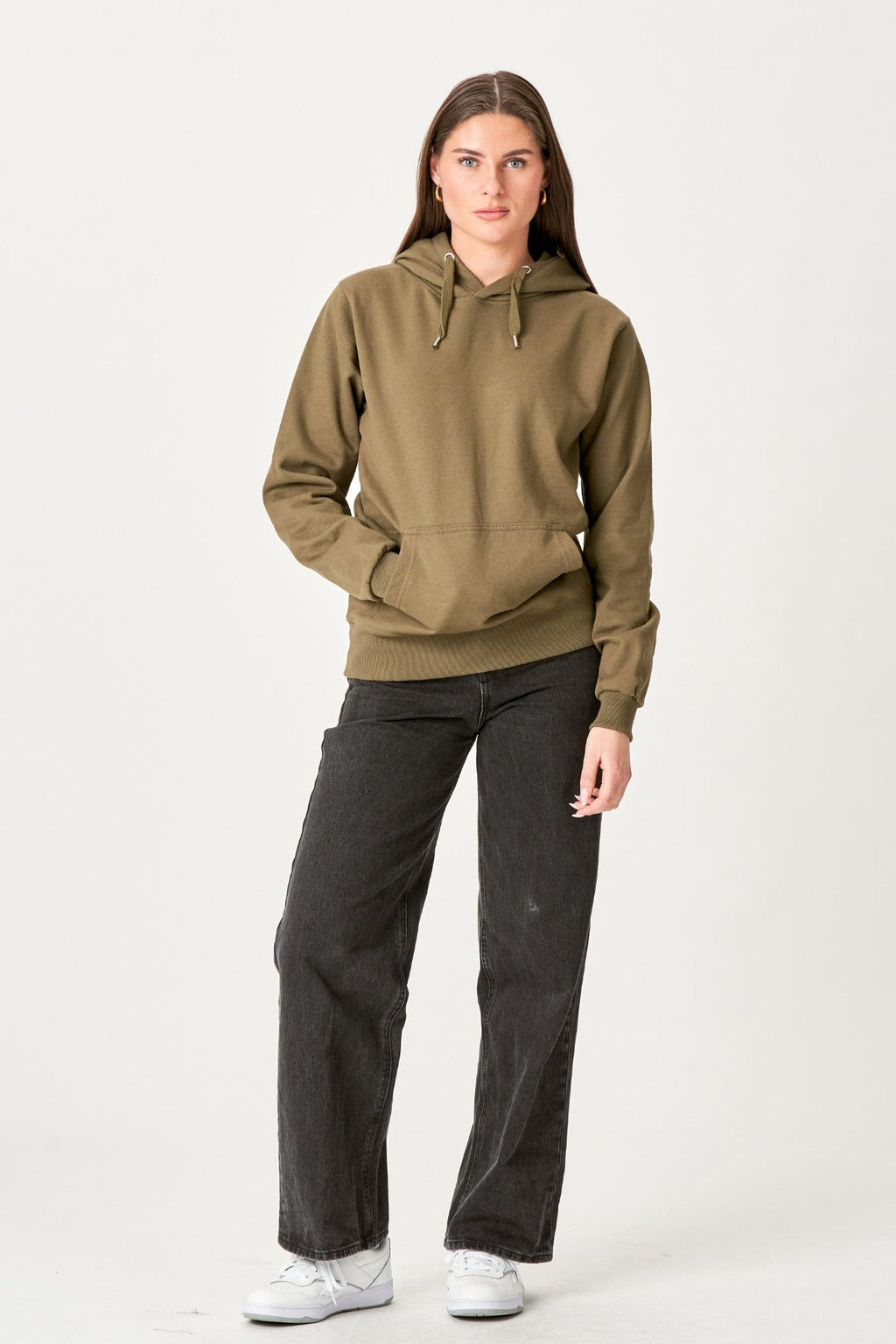 Oversized Sweat à capuche - Olive