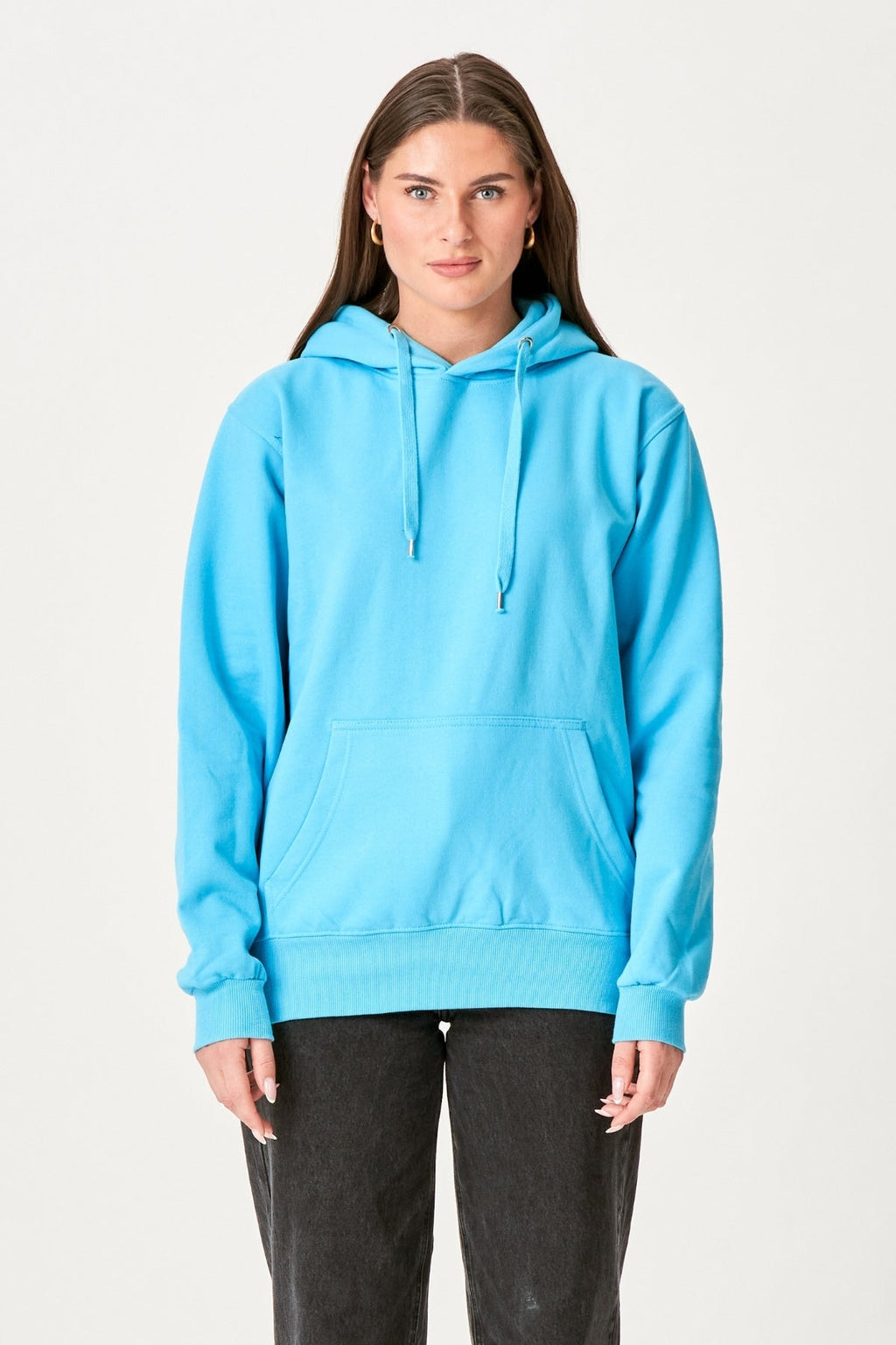 Oversized Sweat à capuche - Bleu turquoise