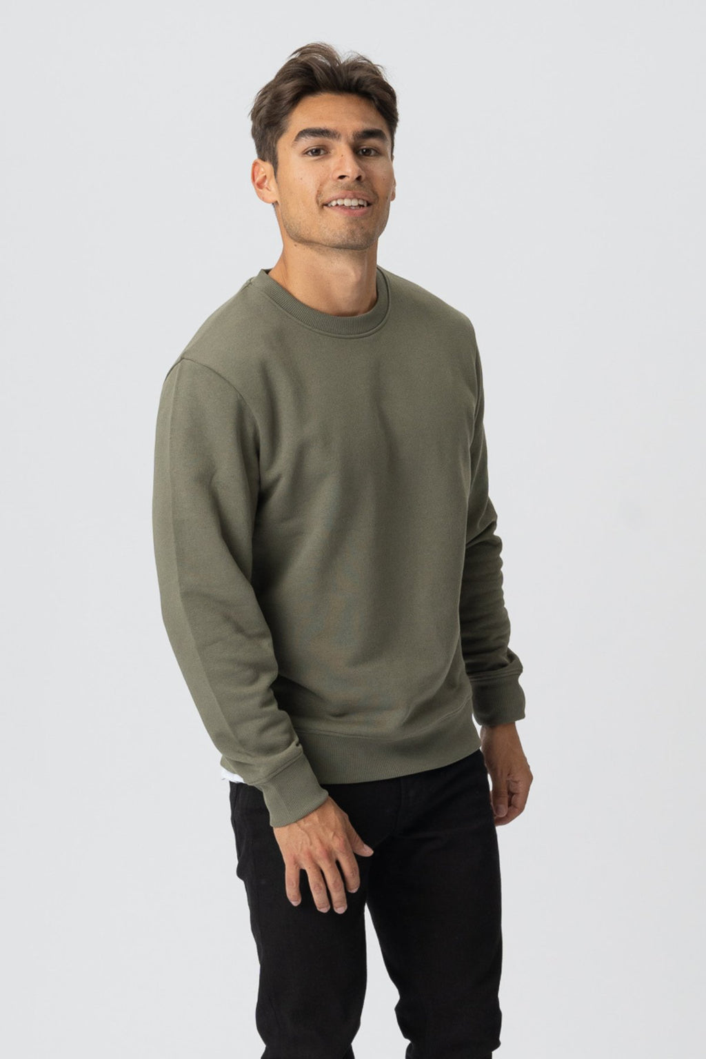 Sweatshirt Crewneck - Vert armée