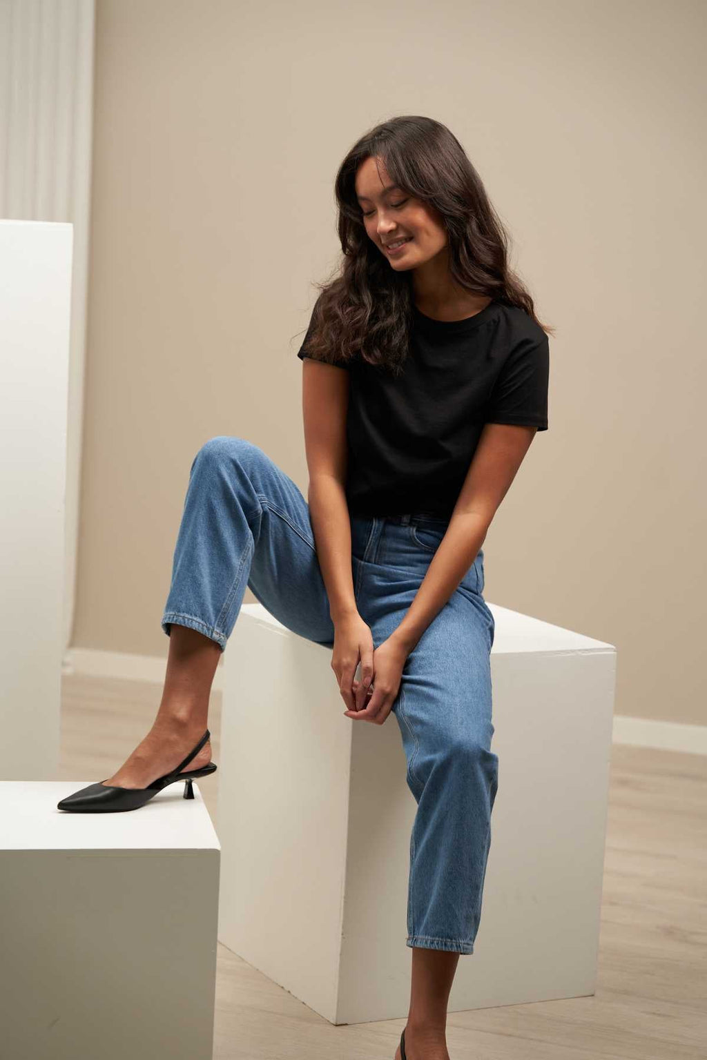 The Original Performance Mom Jeans - Denim bleu clair