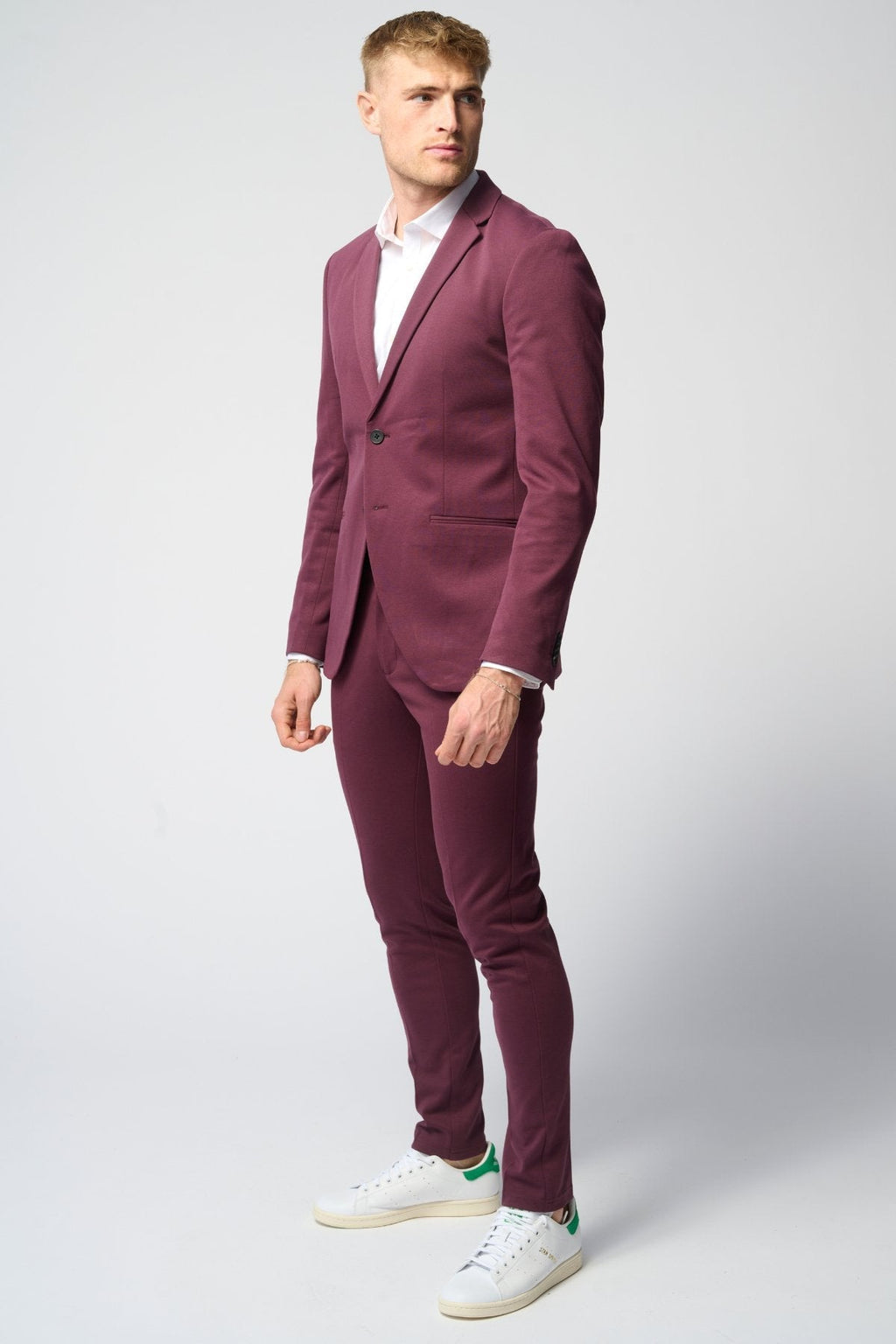 The Original Performance Suit™️ (Burgundy) + Shirt & Tie - Package Deal