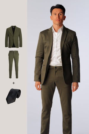 The Original Performance Suit™️ (Dark Green) + Tie - Package Deal