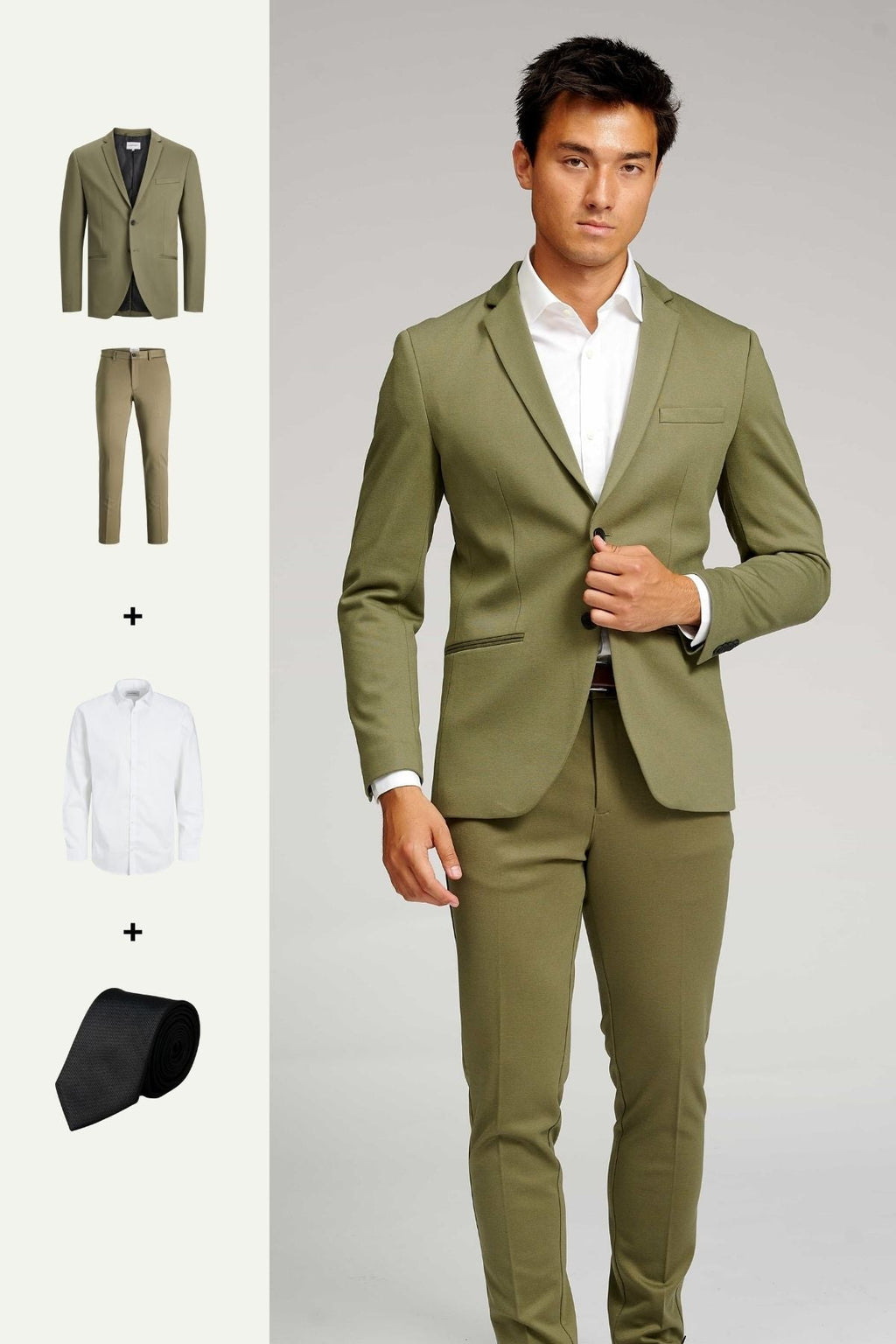 The Original Performance Suit™️ (Olive) + Chemise et cravate - Offre groupée (V.I.P.)