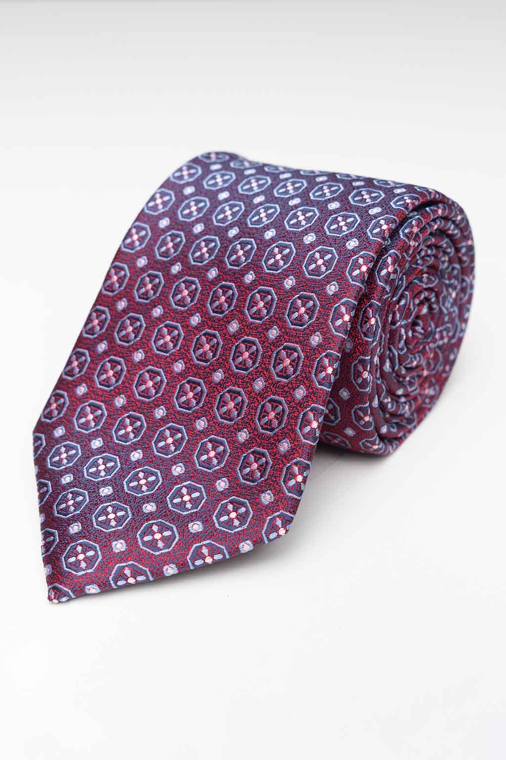 Tie - Burgundy Patterned