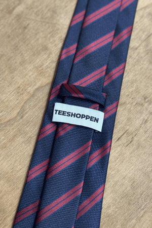 Tie - Navy/Dark Red - TeeShoppen Group™