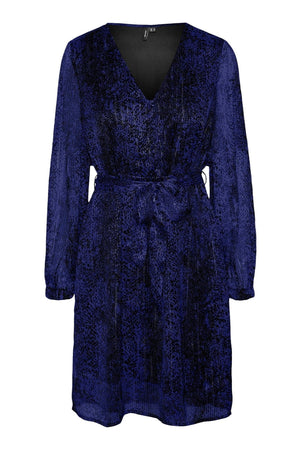 Nala V-collier kjole - sodalite bleu