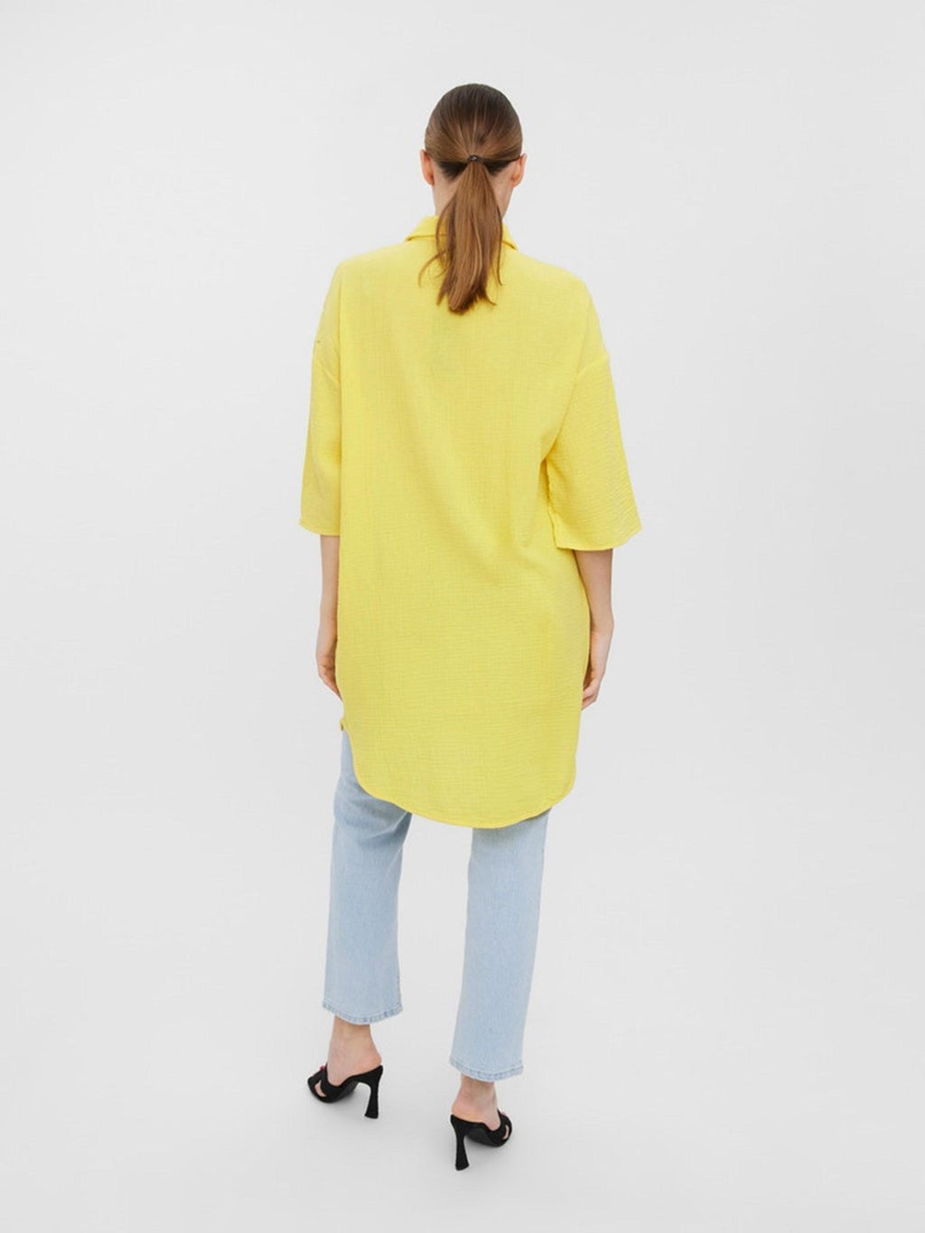 Natali 3/4 overshirt - Jaune
