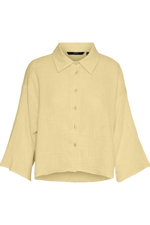 Natali 3/4 Crop Shirt - citron meringue