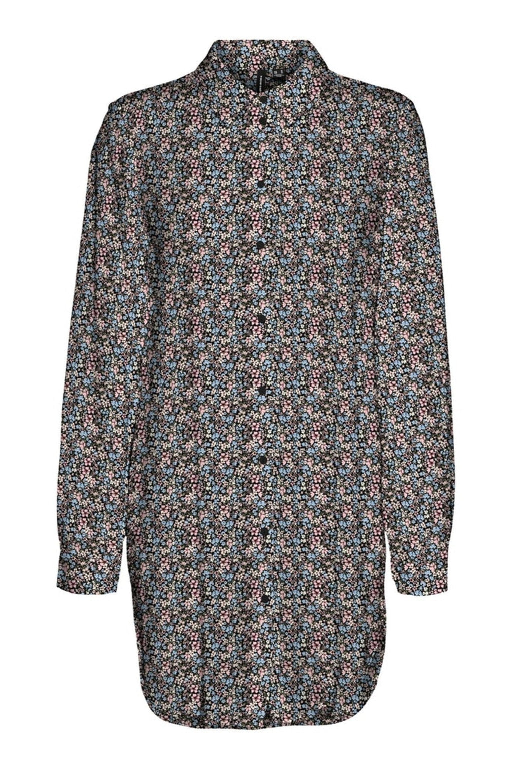 Chemise longue facile - noir