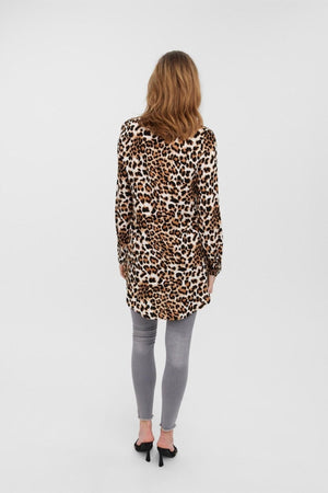 Chemise longue facile - bronzage