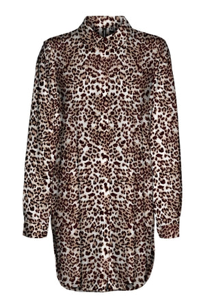 Chemise longue facile - bronzage