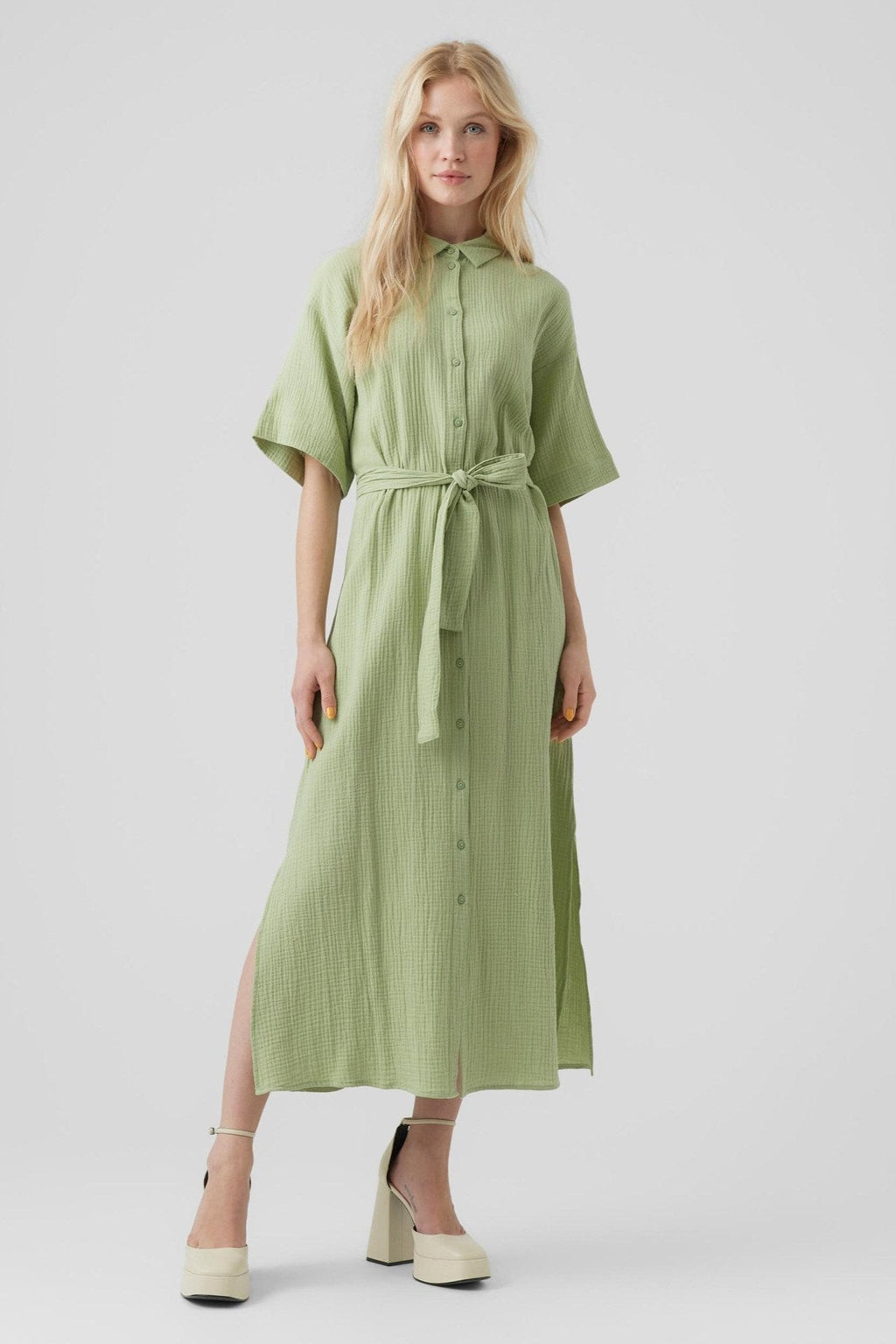 Robe longue Natali - Reseda