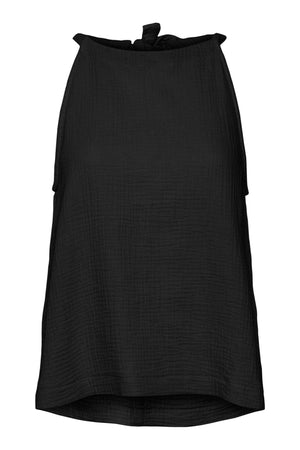 Top Natali à col licou - Noir