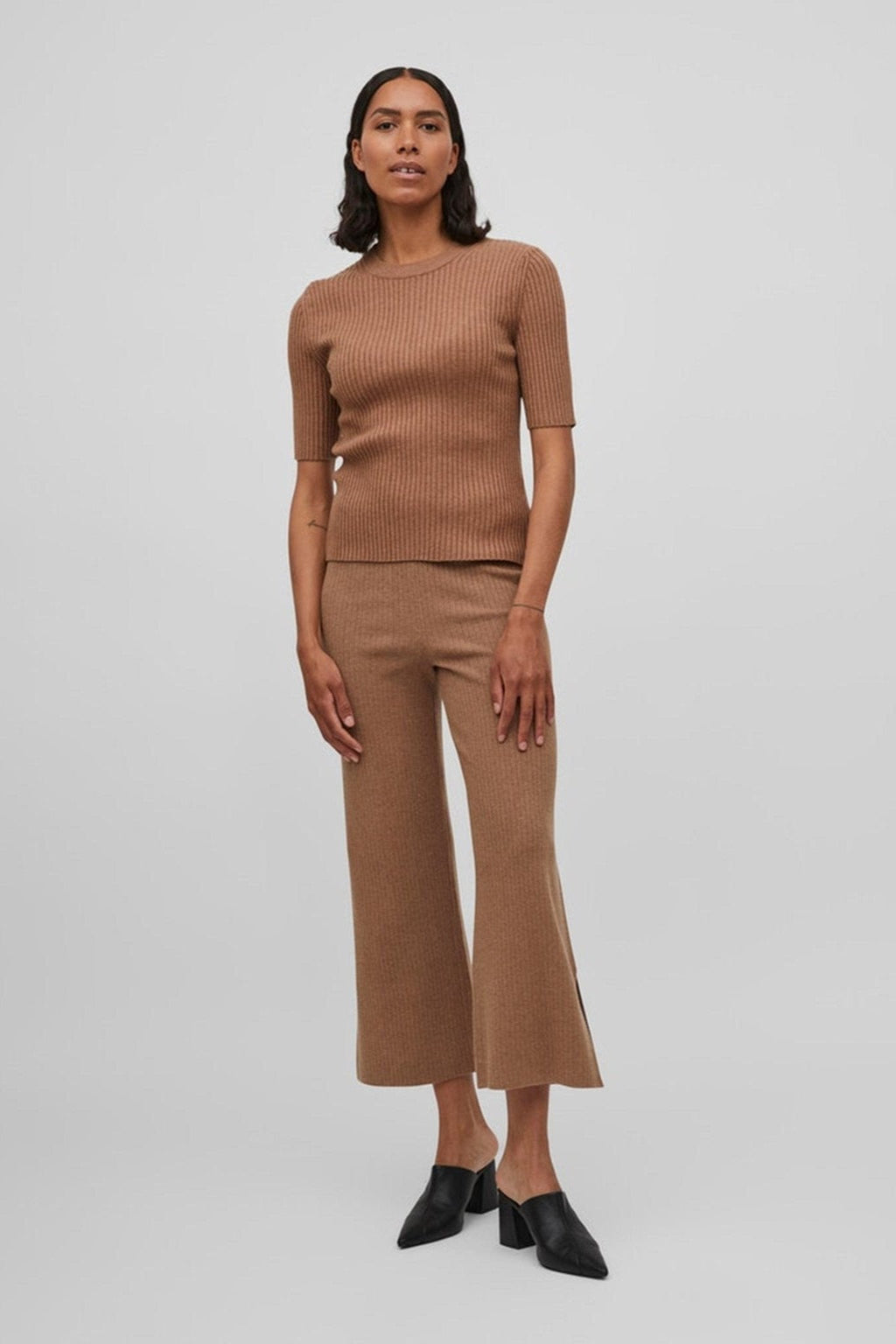 Pantalon évasé kasley - noix de coco grillée