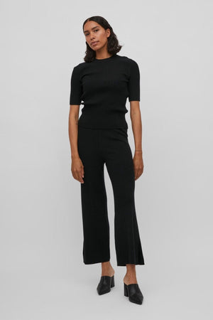 Pantalon évasé kasley - noir