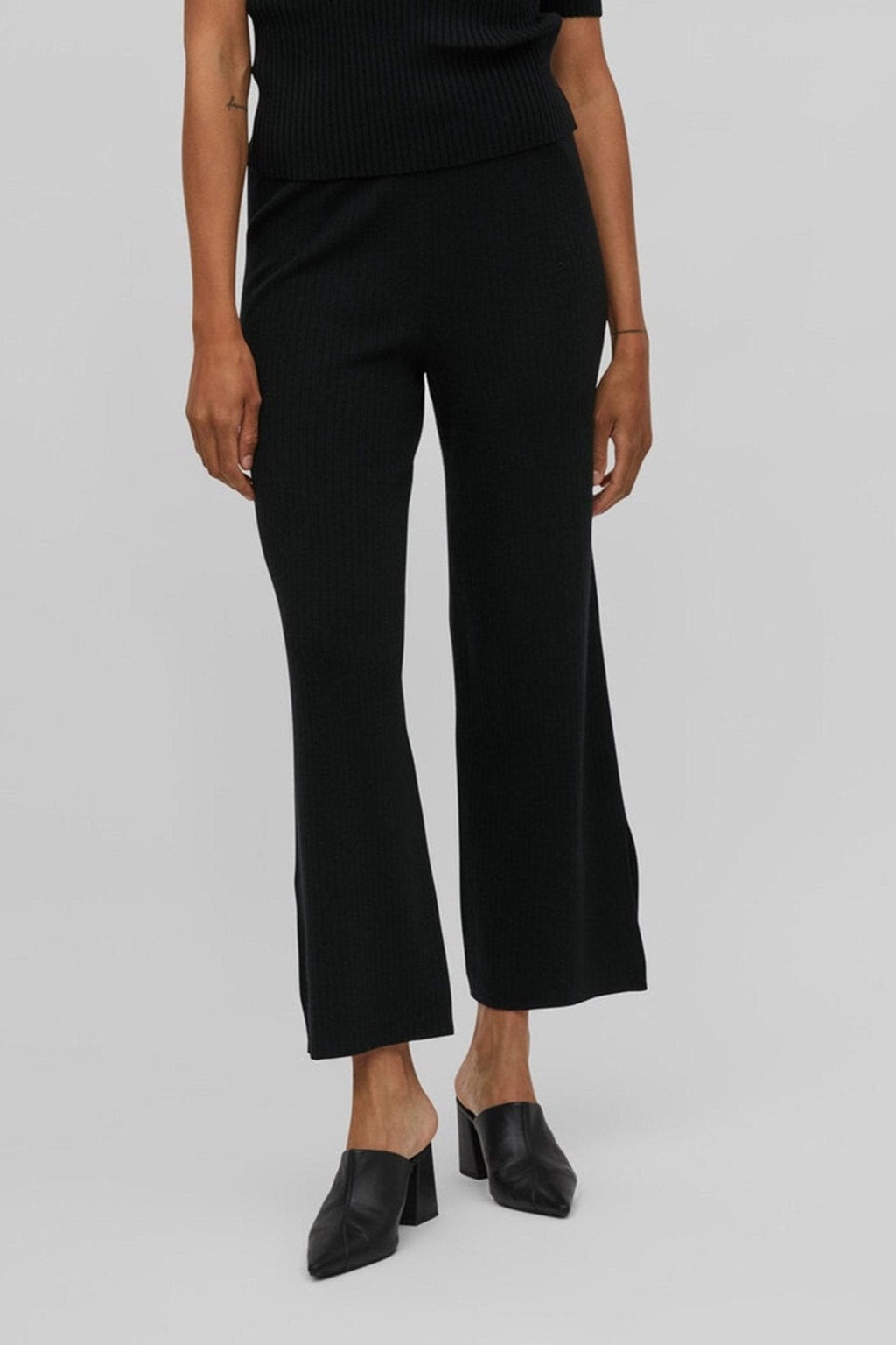 Pantalon évasé kasley - noir